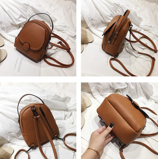 Mochila Feminina em Couro Genuíno - Felyciia Premium