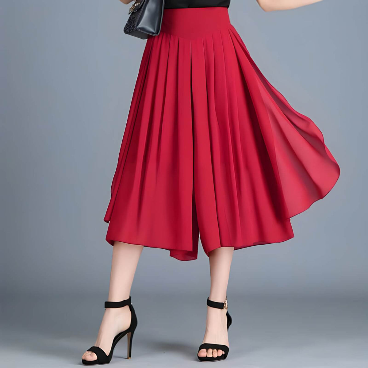 Calça Pantalona de Chiffon Mousseline